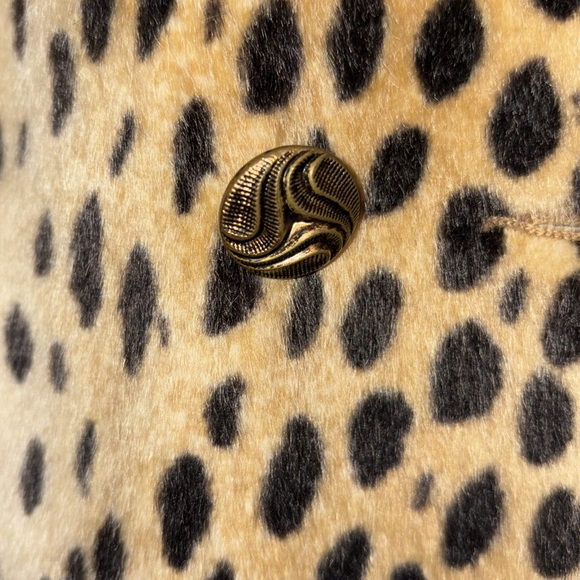 1960S pony hair Faux Leopard Swing Coat - Picture 6 of 15
